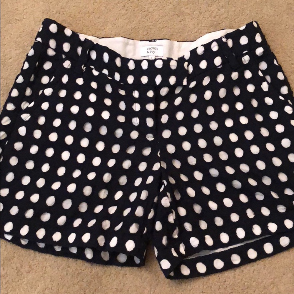 Crown and Ivy navy and white shorts